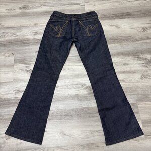 Citizens of Humanity Jeans #109 Low Waist Flare Womens 28 Dark Wash Denim RicRac
